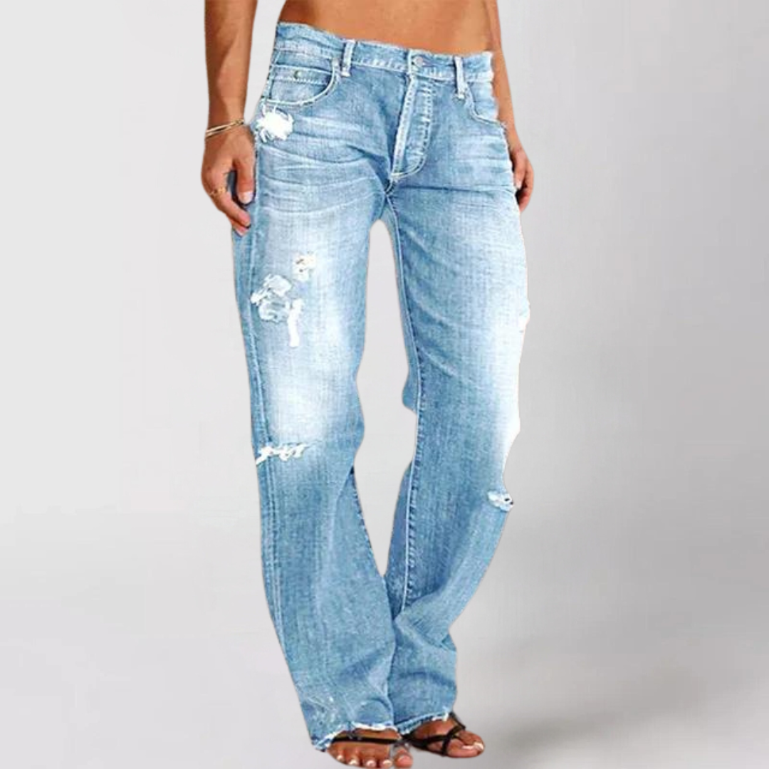 Lady lux™ l  Wijde Denim Jeans