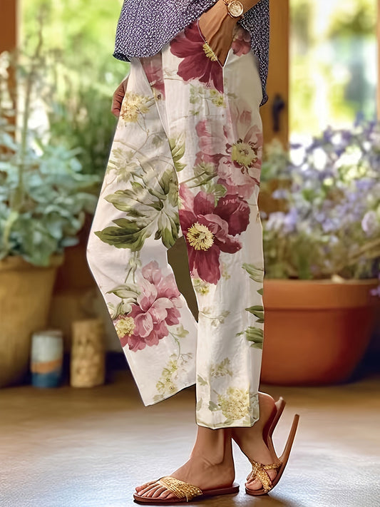 Lady Lux™  l Zomerse broek met bloemen