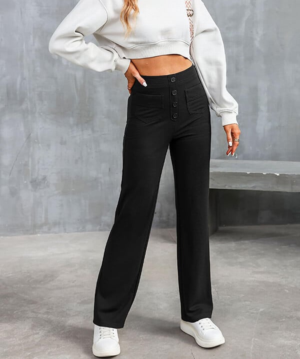 Lady Lux™  High-wasted Elastische Casual Broek