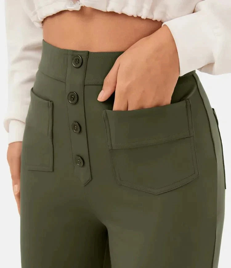 Lady Lux™  High-wasted Elastische Casual Broek